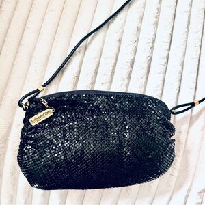 Whiting & Davis Black Mesh Purse Handbag Vintage Hollywood